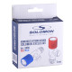 Комплект кранів кутових кераміка SOLOMON EXCLUSIVE 1/2″X1/2″ 9889 RED/BLUE (комплект2шт.)