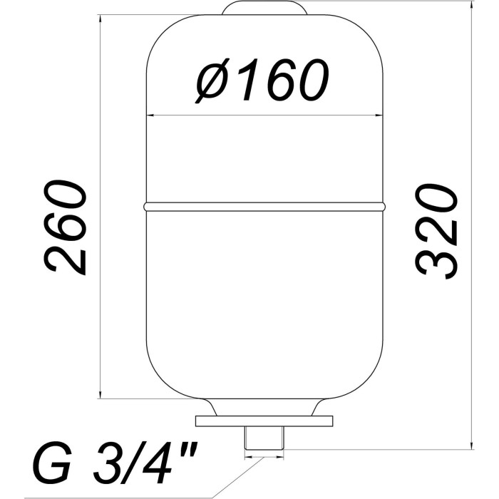 Гідроакумулятор зі змінною мембраною  5л ZILMET HY-PRO 10bar, білий (11H0000500 )