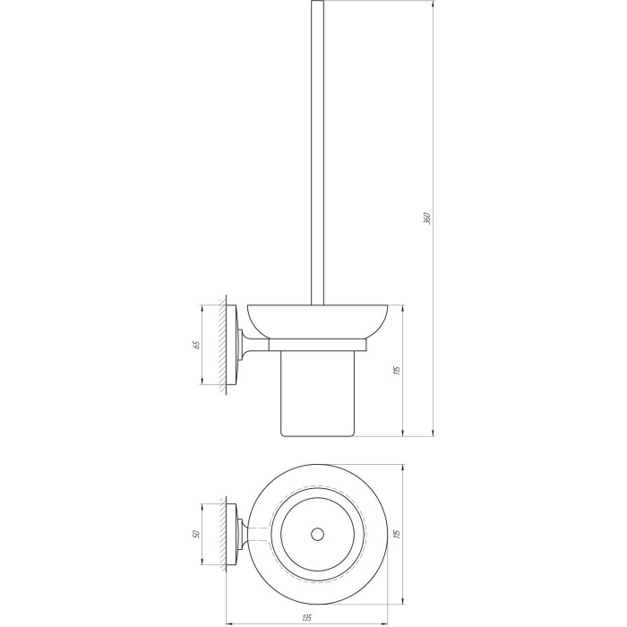 Йоржик настінний Perfect Sanitary Appliances RM1901