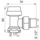 Кран радіаторний кутовий ECO Technology ECO5017  (ECO5027) 1/2″ під термоголовку з ущільнювачем