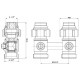 Узел нижнего подключения панельного радиатора SOLOMON NV 5103 прямой шаровой 3/4″